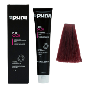 Pura Kosmetica 0101 Pure Color фарба 100 мл 6/62 Шатеновий бургунді 8021694061858 фото