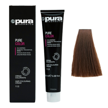 Pura Kosmetica 0101 Pure Color фарба 100 мл 7/3 Теплий шоколад 8021694061902 фото