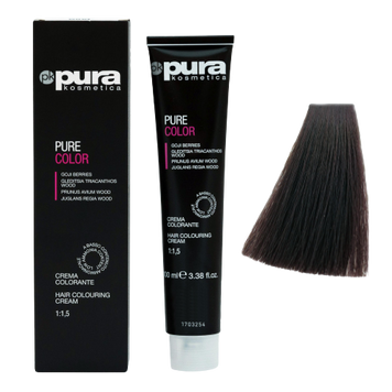 Pura Kosmetica 0101 Pure Color фарба 100 мл 4/7 Темний какао 8021694061575 фото