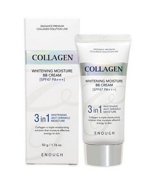ENOUGH Collagen Whitening 3 in 1 зволожуючий BB-крем SPF47 РА ++++, 50 мл 8809755462109 фото