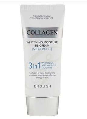 ENOUGH Collagen Whitening 3 in 1 зволожуючий BB-крем SPF47 РА ++++, 50 мл 8809755462109 фото ENOUGH Collagen Whitening 3 in 1 зволожуючий BB-крем SPF47 РА ++++, 50 мл 8809755462109 фото