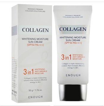 ENOUGH Collagen Whitening 3 in 1 зволожуючий солнцезахісний крем SPF50+ РА ++++, 50 мл 8809755462130 фото
