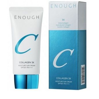 Зволожуючий сонцезахисний крем для обличчя Enough Collagen 3Х Moisture Sun Cream SPF50+/PA+++ з колагеном, 50 мл